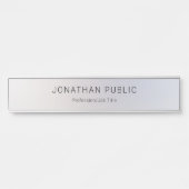 Classy Glamoureuze Silver Sjabloon Elegant Modern Deurbordje (Voorkant)