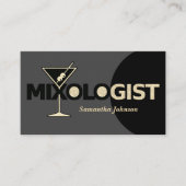 Classy Glitter Mixologist Bartender Visitekaartje (Voorkant)