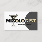Classy Glitter Mixologist Bartender Visitekaartje (Voorkant)