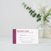 Classy Glitter Pink Afspraak Visitekaartjes Afsprakenkaartje (Staand voorkant)