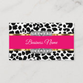 Classy Glitzy Animal Pattern Trendy Visitekaartjes (Voorkant)