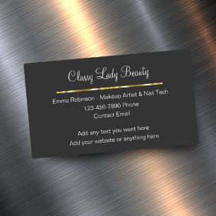 Classy Glitzy Beauty Magnetische Visitekaartjes Magnetisch Visitekaartje
