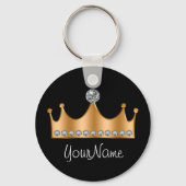 Classy Glitzy Bling Princess Crown Sleutelhangers (Voorkant)