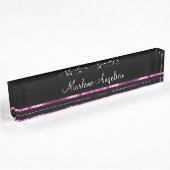 Classy Glitzy Dames Monogram Bureau Naamplaten Naambordje