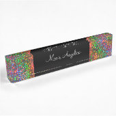 Classy Glitzy Glam Dames Monogram Desk Naambordje