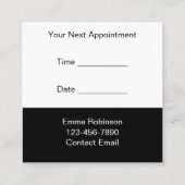 Classy Glitzy Haarstylist Afspraak Bedrijfswagen Vierkante Visitekaartje (Achterkant)