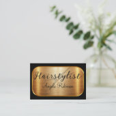 Classy Glitzy Haarstylist Beauty Visitekaartjes (Staand voorkant)
