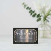 Classy Glitzy Haarstylist Beauty Visitekaartjes (Staand voorkant)