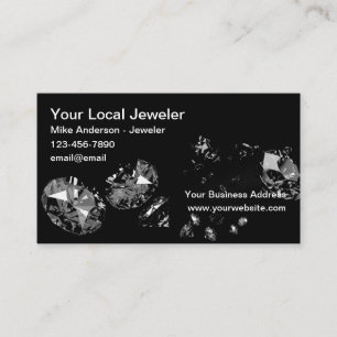 Classy Glitzy Jeweler Diamonds Theme Visitekaartje