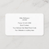 Classy Glitzy Jeweler Visitekaartje (Achterkant)