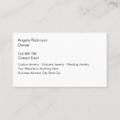 Classy Glitzy Jewelry Designer Visitekaartje (Achterkant)