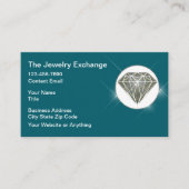 Classy Glitzy Jewelry Store Bling Business Cards Visitekaartje (Voorkant)