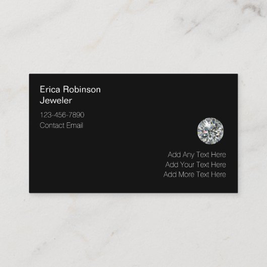 Classy Glitzy Juwelier Thema Visitekaartjes (Achterkant)