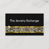 Classy Glitzy Modern Sieraden Visitekaartjes (Voorkant)