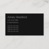 Classy Glitzy Monogram Visitekaartjes (Achterkant)