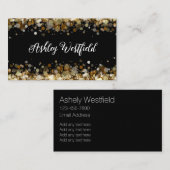 Classy Glitzy Monogram Visitekaartjes (Voorkant / Achterkant)
