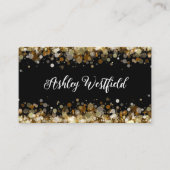 Classy Glitzy Monogram Visitekaartjes (Voorkant)
