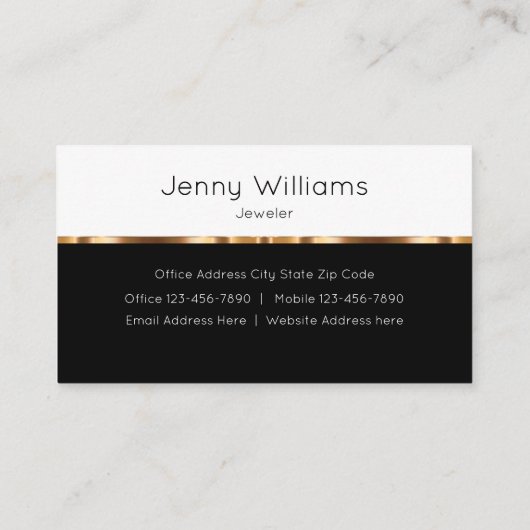 Classy Glitzy Sieraden Store Juwelier Visitekaartj Visitekaartje (Achterkant)