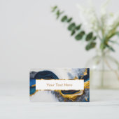 Classy Glitzy Stone Look Pattern Business Cards Visitekaartje (Staand voorkant)