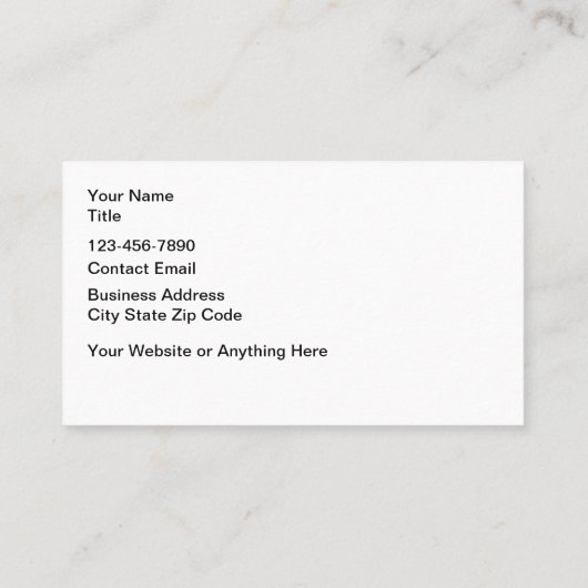 Classy Glitzy Stone Look Pattern Business Cards Visitekaartje (Achterkant)