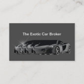 Classy Glossy Exotische Auto Broker Visitekaartje (Voorkant)