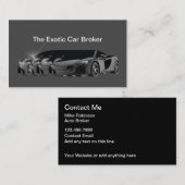 Classy Glossy Exotische Auto Broker Visitekaartje (Voorkant / Achterkant)
