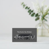 Classy Glossy Exotische Auto Broker Visitekaartje (Staand voorkant)