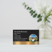 Classy Glossy Golf Theme Visitekaartjes (Staand voorkant)