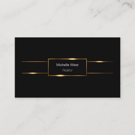 Classy Glossy Realtor Portret Visitekaartjes (Voorkant)