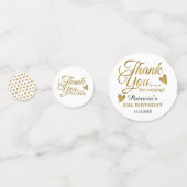 Classy Gold 50e verjaardag Hartelijk dank Confetti (Achterkanten)