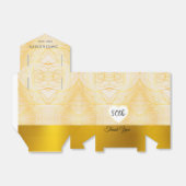 Classy Gold Abstract 50ste bruiloft Jubileum Schat Bedankdoosjes (Uitgevouwen)