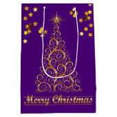 Classy Gold Abstract kerstboom - cadeautas (Achterkant)