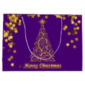 Classy Gold Abstract kerstboom - cadeautas (Achterkant)