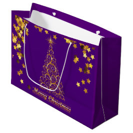 Classy Gold Abstract kerstboom - cadeautas