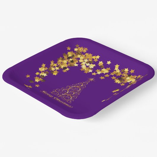 Classy Gold Abstract kerstboompapier Bord (Gebogen)