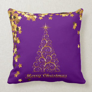 Classy Gold Abstract kerstboomSierkussen Kussen