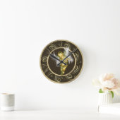Classy Gold  Angel en Violin Clock Ronde Klok (Huis)