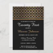 Classy Gold Birthday - uitnodiging (Voorkant)