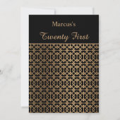 Classy Gold Birthday - uitnodiging (Achterkant)