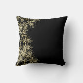 Classy Gold & Black Damask 40e verjaardag Kussen (Achterkant)
