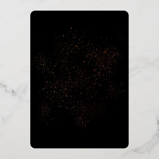 Classy Gold Black-kerstfeest Luxe Folie Uitnodiging (Achterkant)