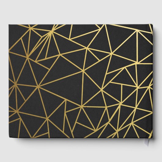 Classy Gold & Black Wedding Gastenboek (Achterkant)