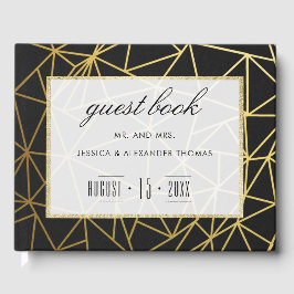 Classy Gold & Black Wedding Gastenboek