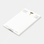 Classy Gold Caduceus Elegant Medical Black Wings Post-it® Notes (Schuin)