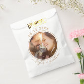 Classy Gold Chic Modern Wedding Persoonlijke foto Bedankzakje (Gezegeld)