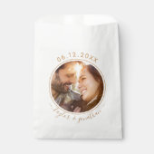 Classy Gold Chic Modern Wedding Persoonlijke foto Bedankzakje (Voorkant)