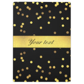 Classy Gold Confetti Black Klembord (Achterkant)
