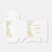Classy Gold Damask 40e verjaardag Bedankdoosjes (Uitgevouwen)