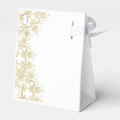 Classy Gold Damask 40e verjaardag Bedankdoosjes (Achterkant)