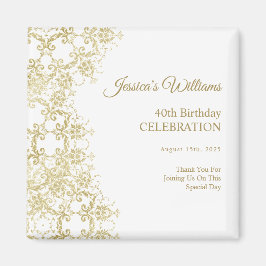 Classy Gold Damask 40e verjaardag Magneet